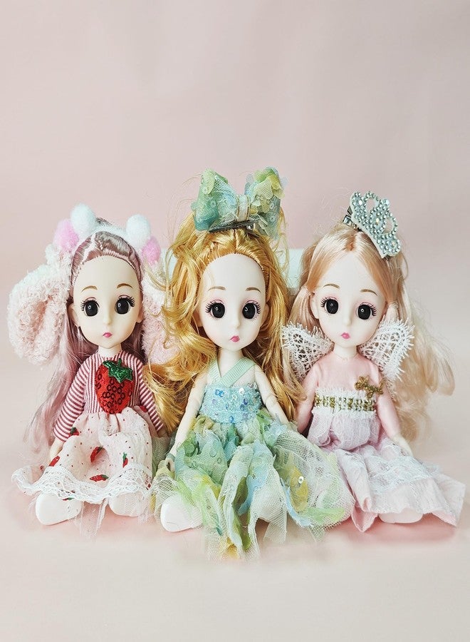 TNDCKP 6 Pcs 6 Inch Princess Girl Mini Dolls, Small Princess Little Girl Miniature Dolls for 3+ Year Old Girls 1 - Image 2